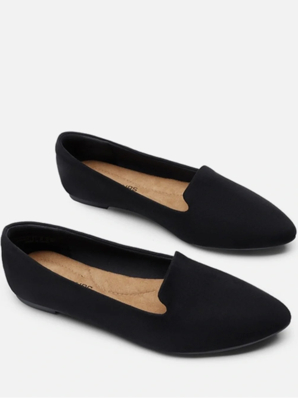 Dream Pairs Black Pointed Slip-On Loafers